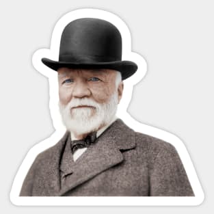 Andrew Carnegie Portrait Colorized Sticker